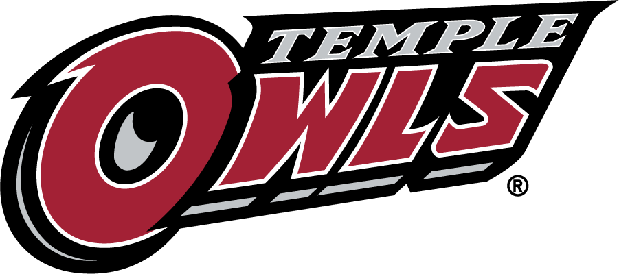 Temple Owls 1996-2014 Wordmark Logo v5 diy iron on heat transfer